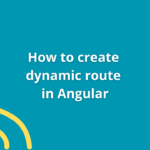 How to create a new route in Angular