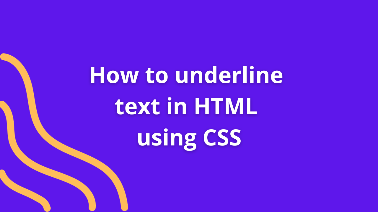 How to underline text in HTML using CSS